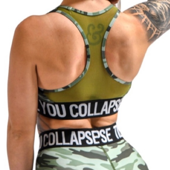 TYC Green Camo Branded Sports Bra - Picture 4 of 6